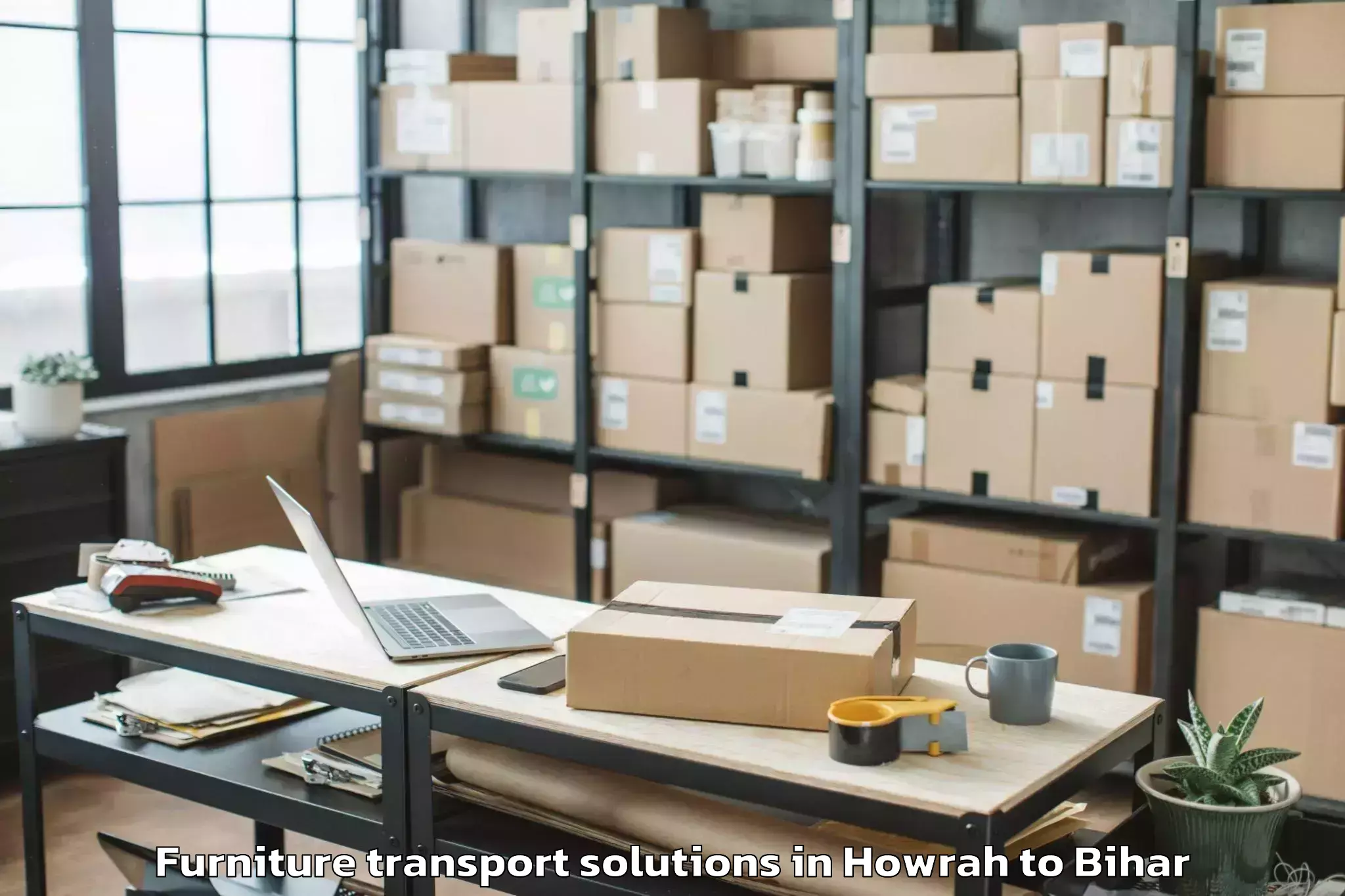 Trusted Howrah to Muzaffarpur Furniture Transport Solutions